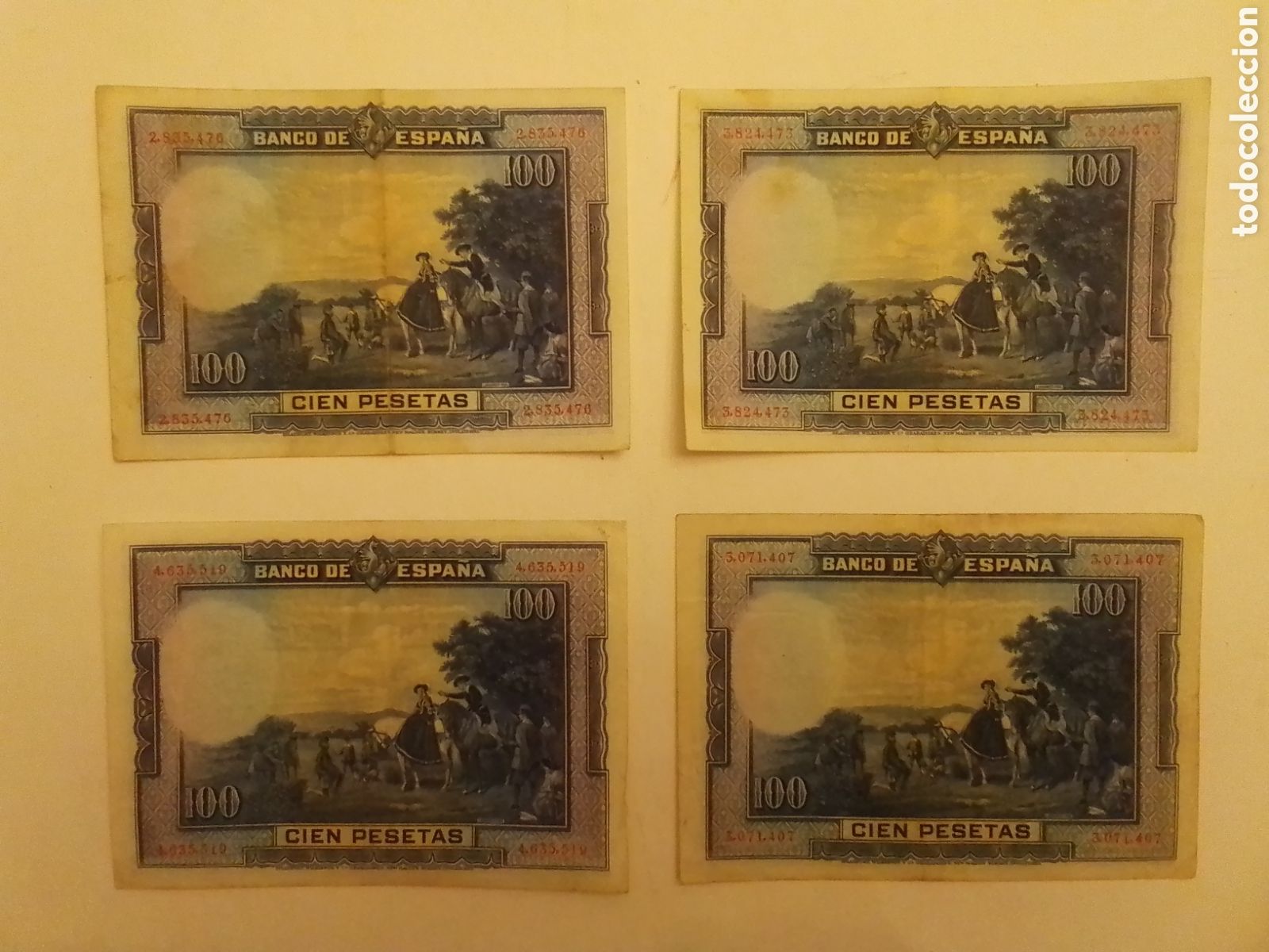Billetes espa&ntilde;oles: 4 Billetes de 100 Ptas A&ntilde;o 1928 - Foto 2
