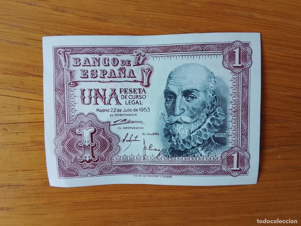 Billetes espa&ntilde;oles: 1 peseta de 1953 SC-