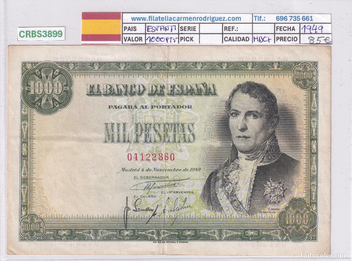 Billetes espa&ntilde;oles: CRBS3899 BILLETE ESPA&Ntilde;A 1000 PESETAS 1949 MBC+