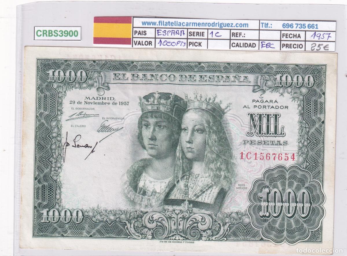 Billetes espa&ntilde;oles: CRBS3900 BILLETE ESPA&Ntilde;A 1000 PESETAS 1957 SERIE IC EBC