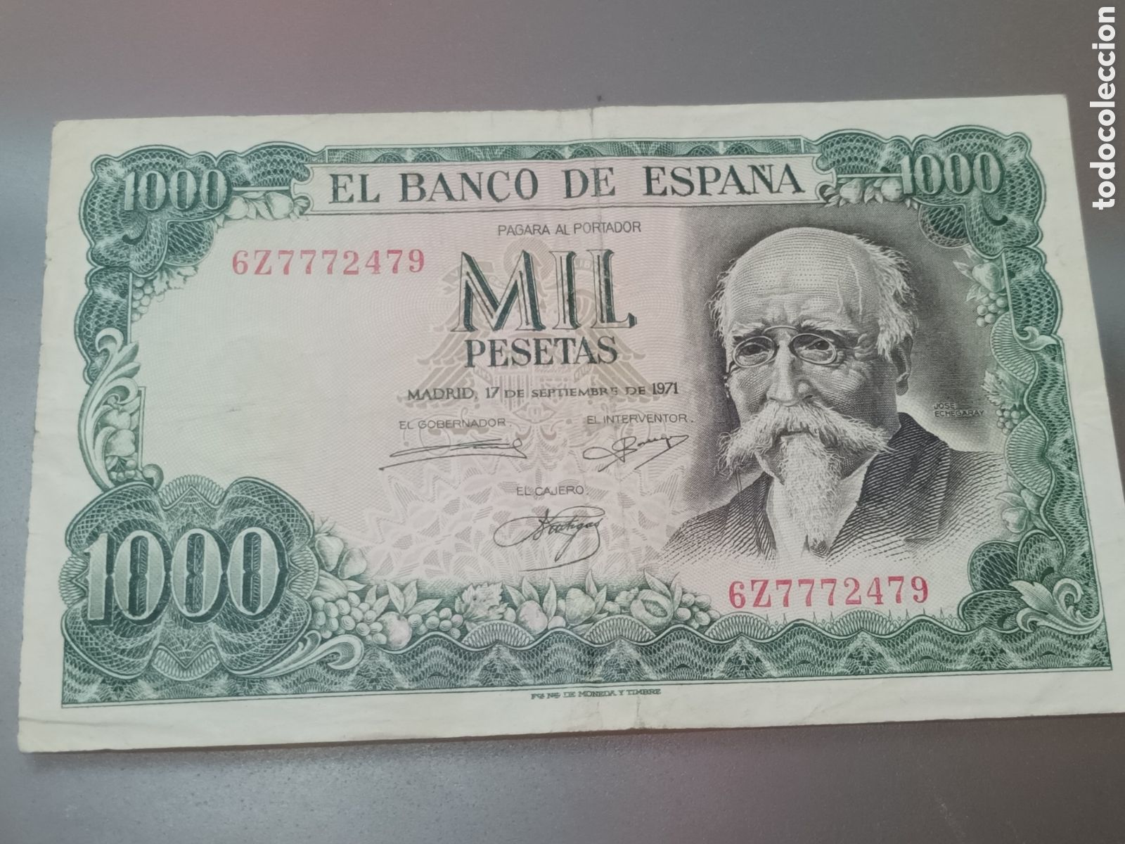 Billetes espa&ntilde;oles: BILLETE DE 1000 PESETAS DE 17 DE SEPTIEMBRE DE 1971