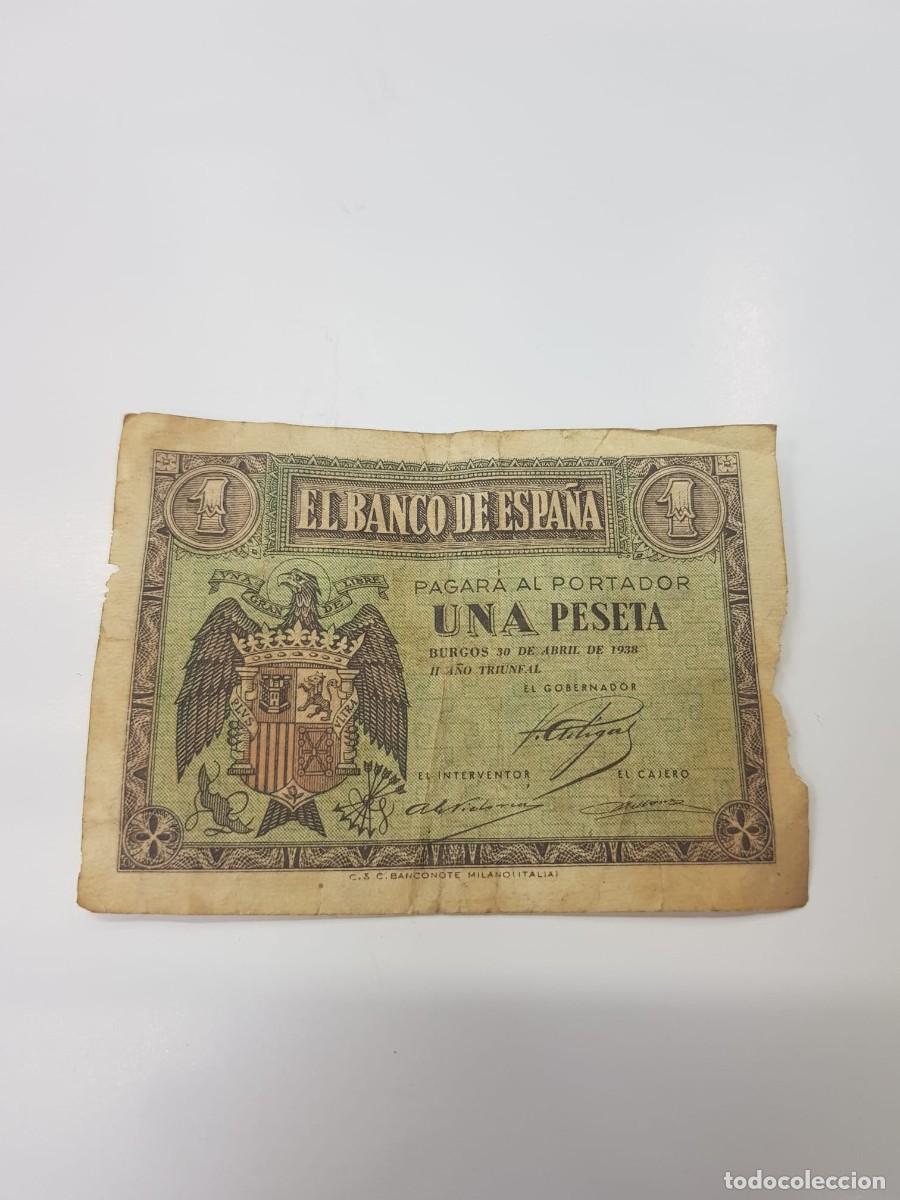 Billetes espa&ntilde;oles: ESPA&Ntilde;A-1 PESETA-30 DE ABRIL DE 1938