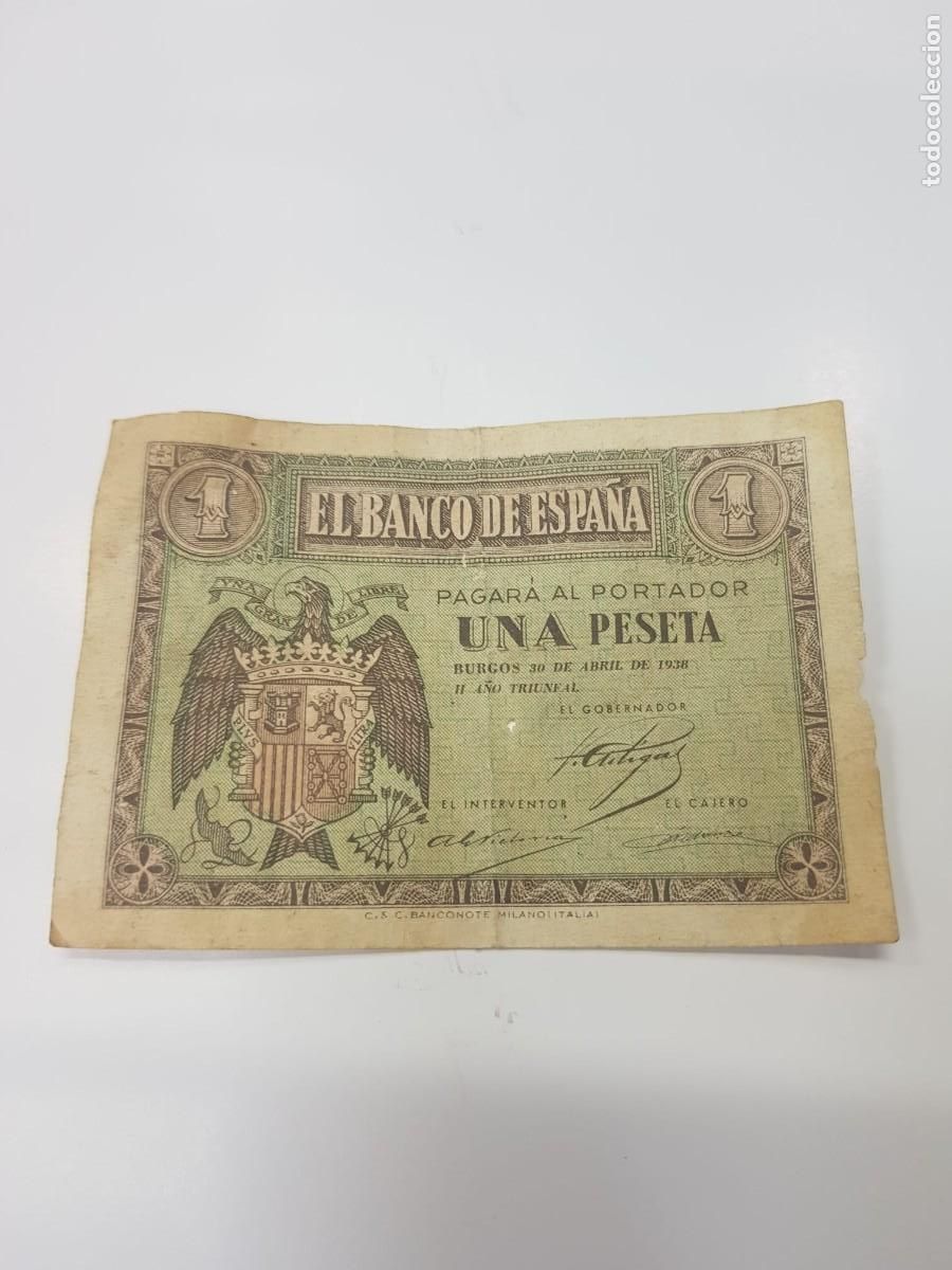 Billetes espa&ntilde;oles: ESPA&Ntilde;A-1 PESETA-30 DE ABRIL DE 1938