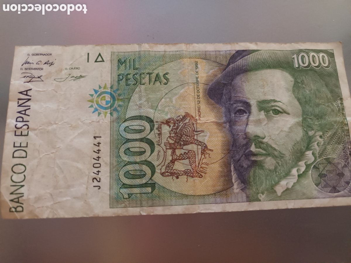 Billetes espa&ntilde;oles: BILLETE DE 1000 PESETAS DE 12 DE OCTUBRE DE 1992