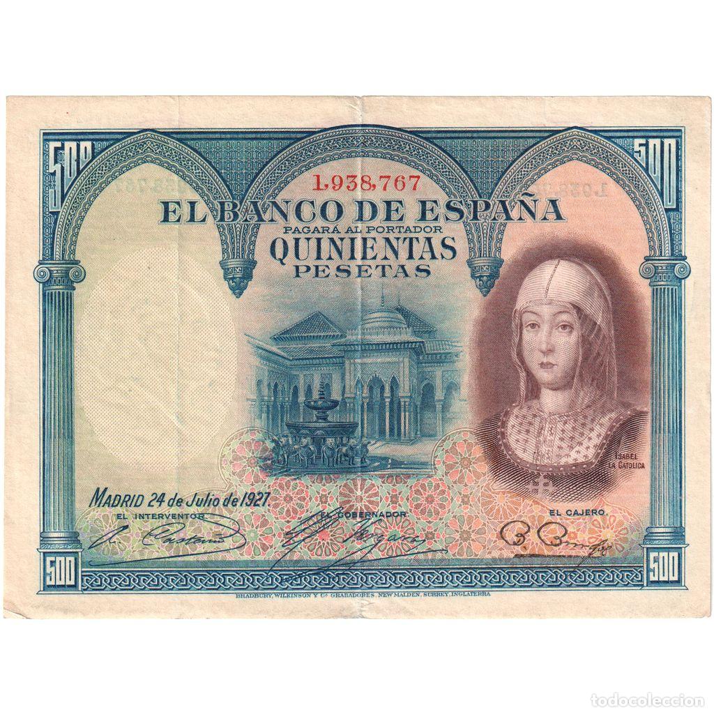 Billetes espa&ntilde;oles: [#377031] Espa&ntilde;a, 500 Pesetas, 1927-07-24, MBC
