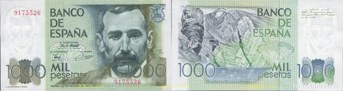 Billetes espa&ntilde;oles: 8451 ESPA&Ntilde;A 1979 1000 Pesetas 23 de octubre de 1979 - Benito Perez Galdos