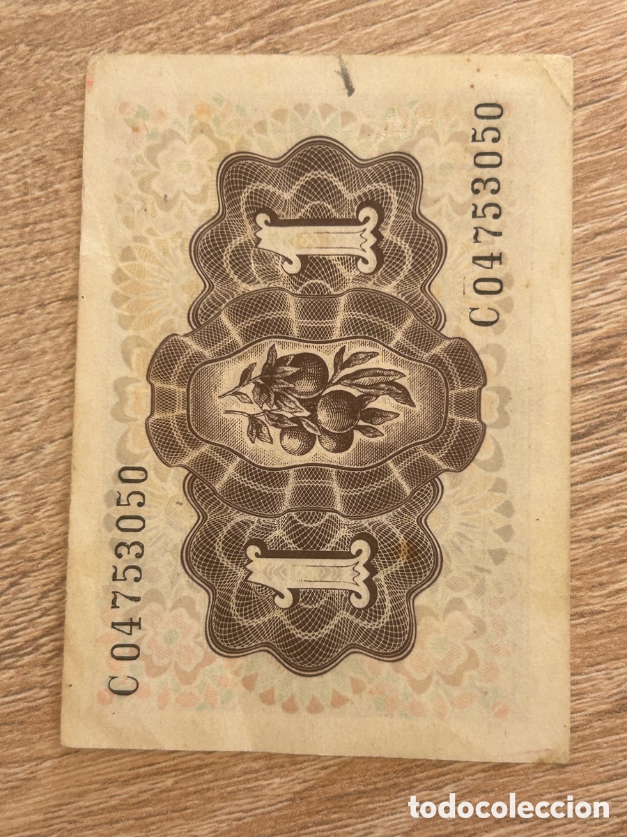 Billetes espa&ntilde;oles: Billete 1 peseta de 1948 - Foto 2