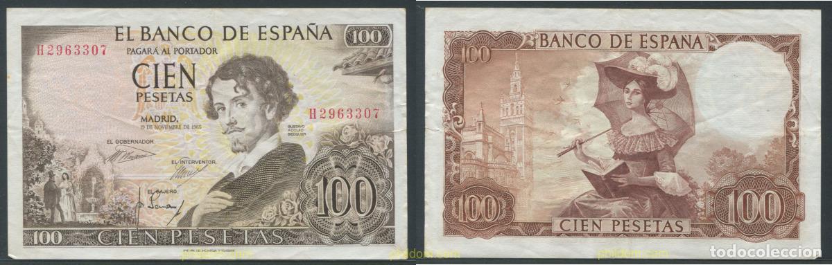 Billetes espa&ntilde;oles: 11269 ESPA&Ntilde;A 1965 100 Pesetas 19 de noviembre de 1965 - Gustavo Adolfo Becquer