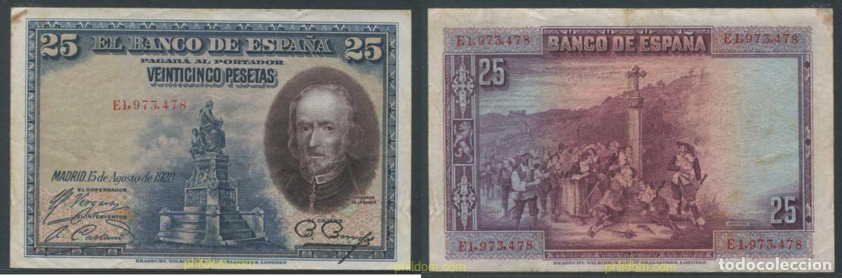 Billetes espa&ntilde;oles: 11266 ESPA&Ntilde;A 1928 25 PESETAS 1928 CALDERON DE LA BARCA