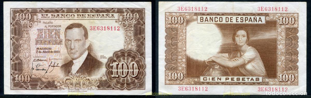Billetes espa&ntilde;oles: 11263 ESPA&Ntilde;A 1953 100 Pesetas 7 de abril de 1953 - Julio Romero de Torres