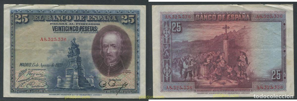 Billetes espa&ntilde;oles: 11276 ESPA&Ntilde;A 1928 25 PESETAS 1928 CALDERON DE LA BARCA