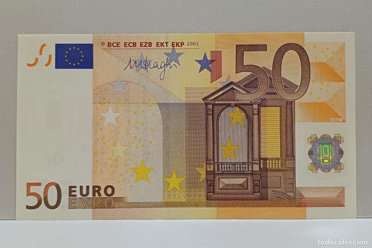 Billetes espa&ntilde;oles: Billete de 50 Euros. Firma Draghi. Espa&ntilde;a. A&ntilde;o 2002. SC
