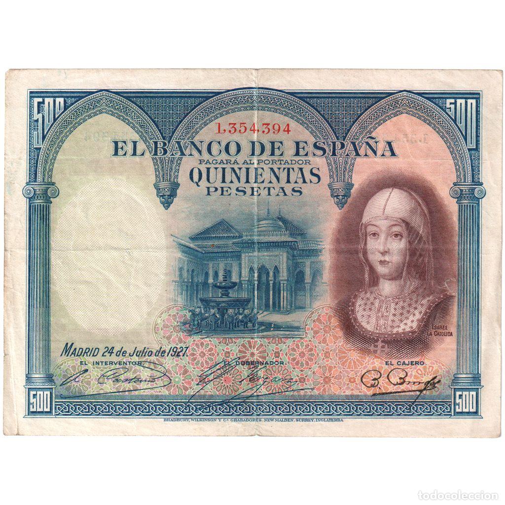 Billetes espa&ntilde;oles: [#1185402] Espa&ntilde;a, 500 Pesetas, 1927-07-24, MBC