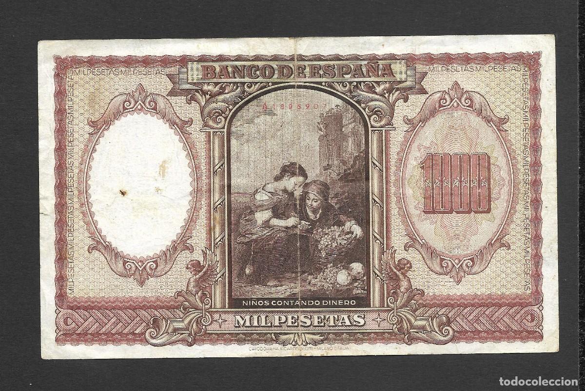 Billetes espa&ntilde;oles: 1000 PESETAS 1940 SERIE A MBC - Foto 2