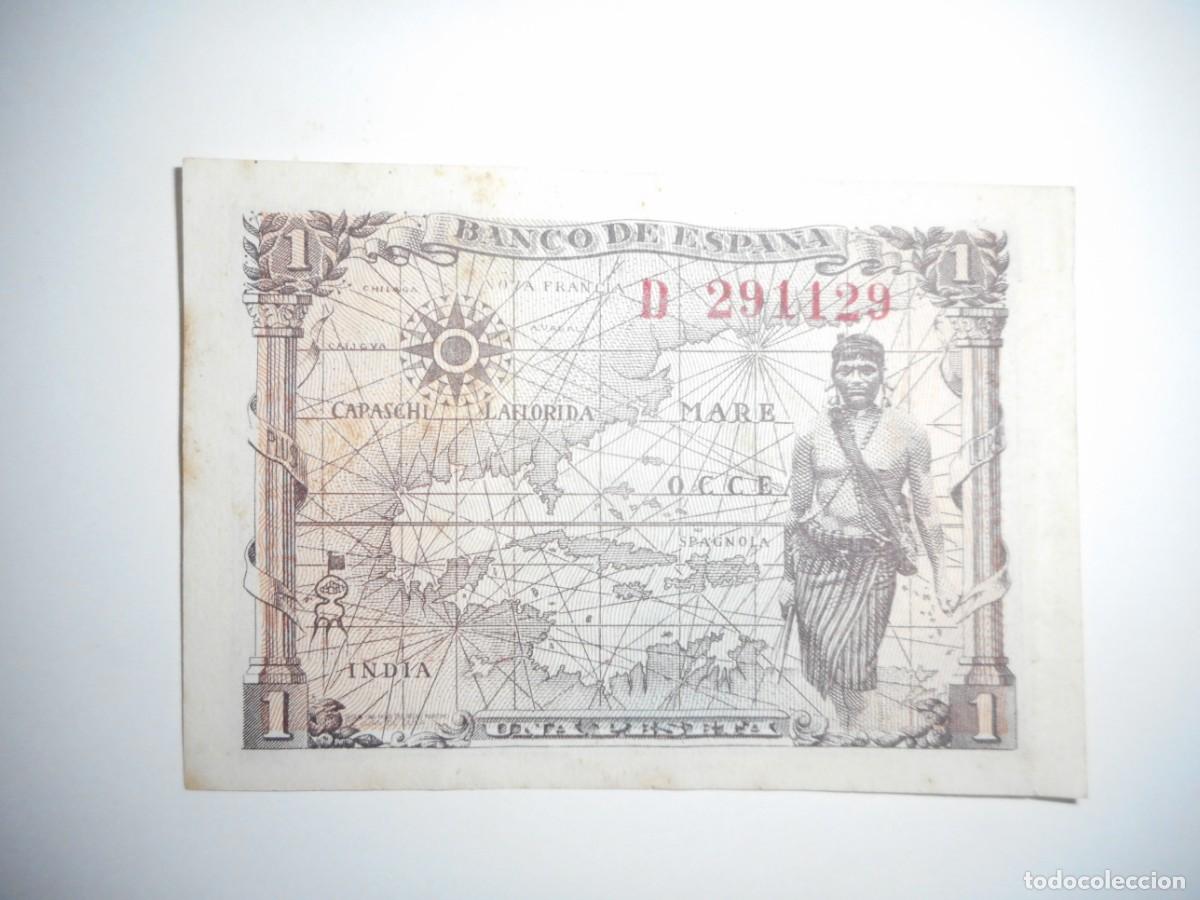 Billetes espa&ntilde;oles: 1 PESETA JUNIO 1945 / MBC - Foto 2