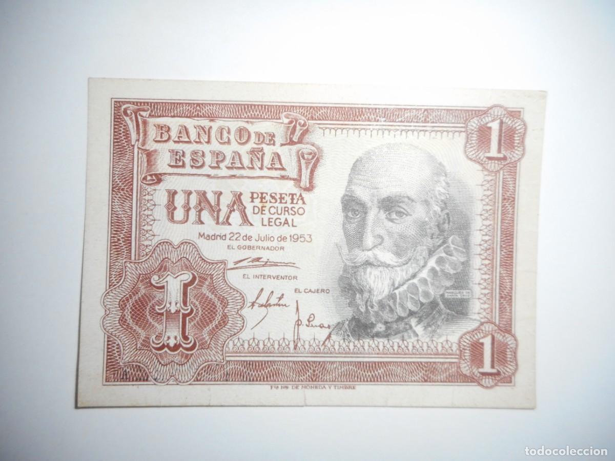 Billetes espa&ntilde;oles: 1 PESETA JULIO 1953 SC-