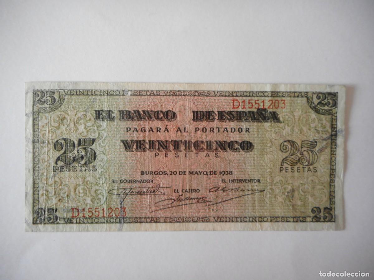 Billetes espa&ntilde;oles: 25 PESETAS MAYO 1938 / MBC-