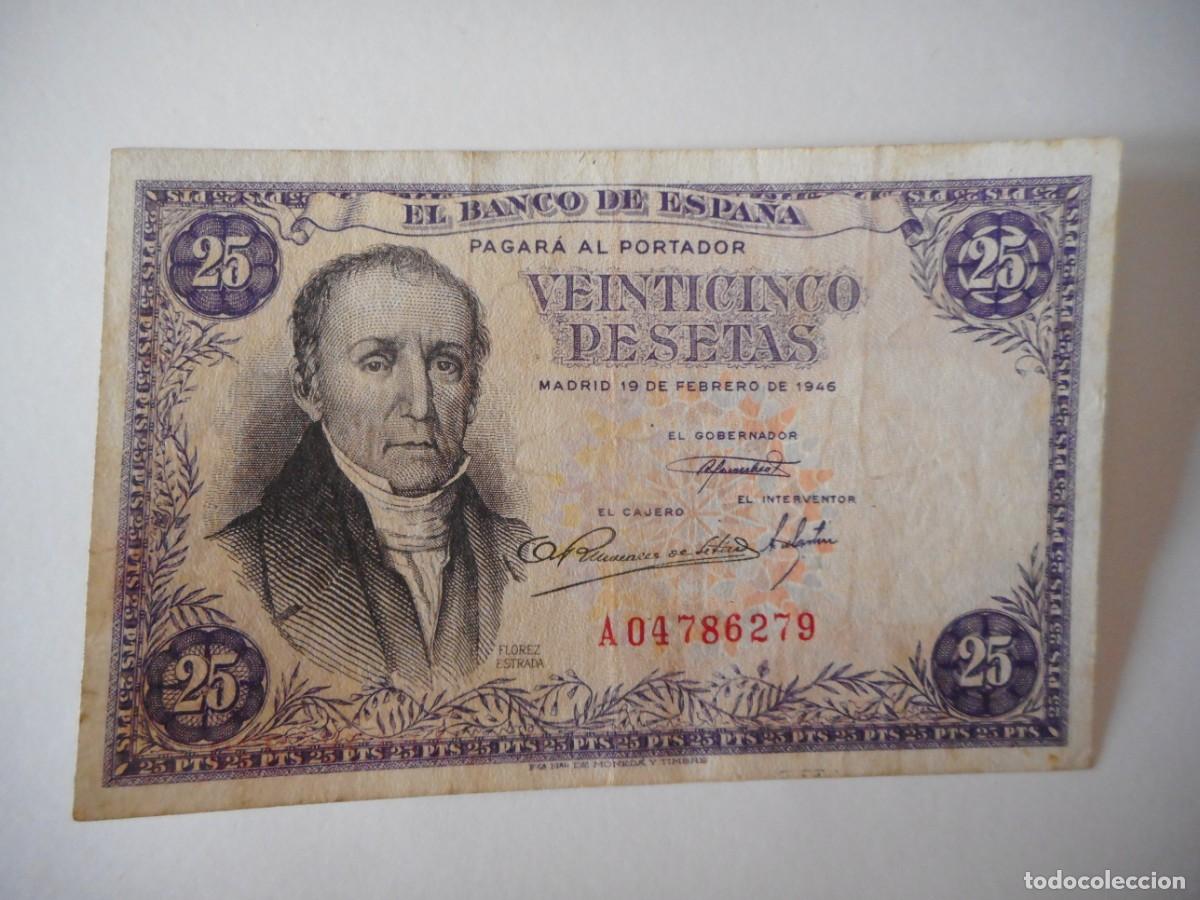 Billetes espa&ntilde;oles: 25 PESETAS FEBRERO 1946 / MBC-