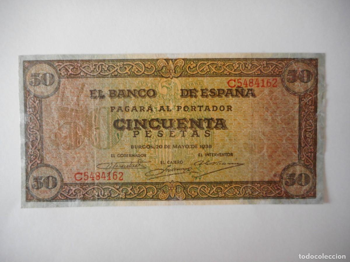Billetes espa&ntilde;oles: 50 PESETAS MAYO 1938 / MBC+