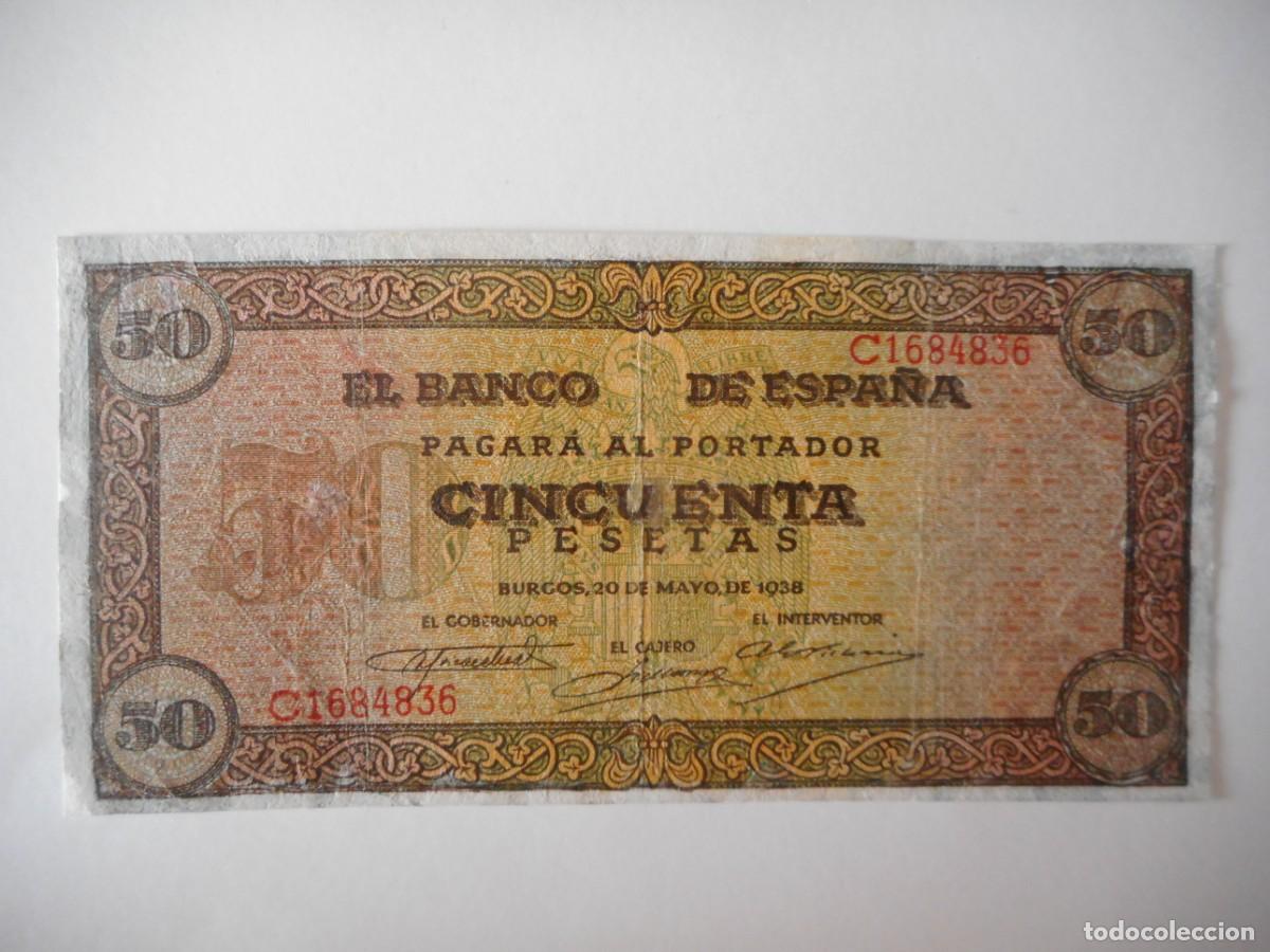 Billetes espa&ntilde;oles: 50 PESETAS MAYO 1938 / MBC+