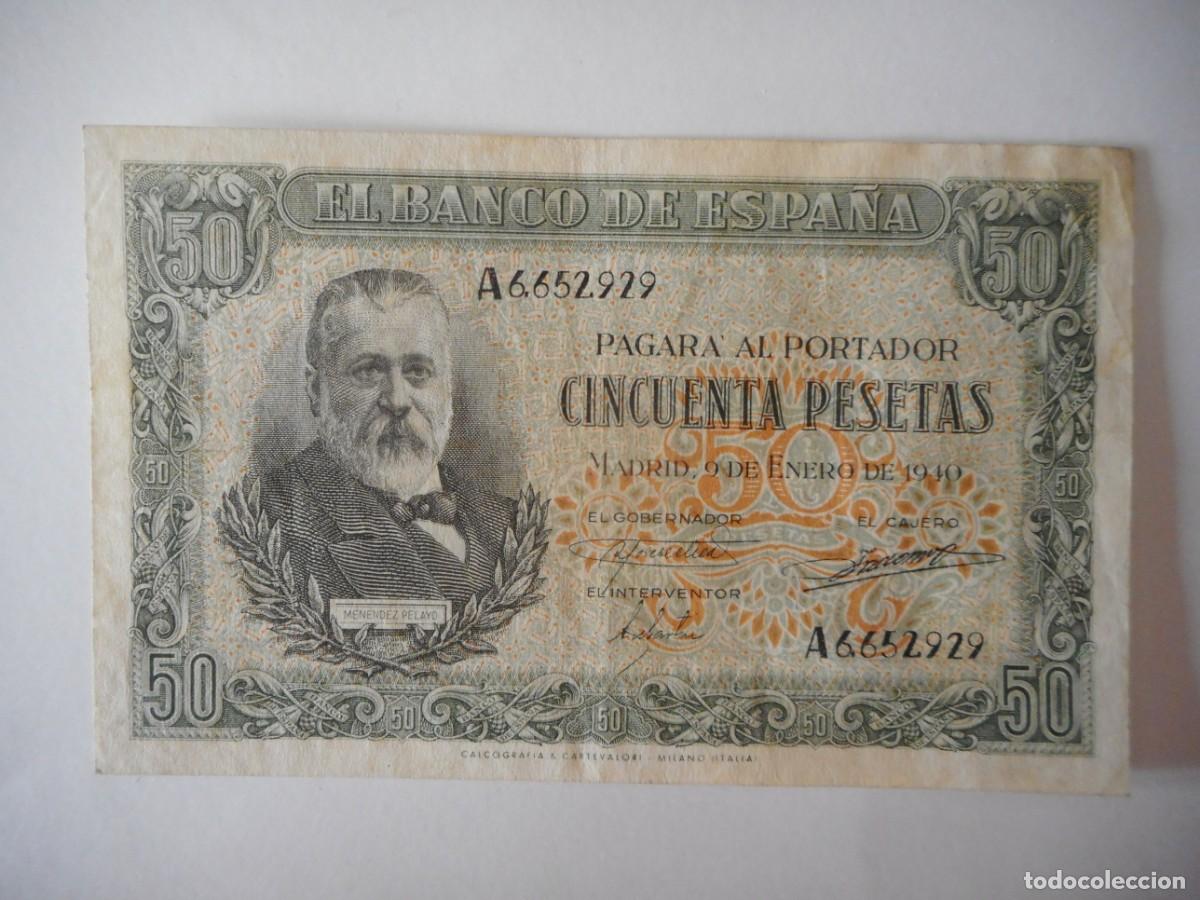 Billetes espa&ntilde;oles: 50 PESETAS ENERO 1940 / MBC++