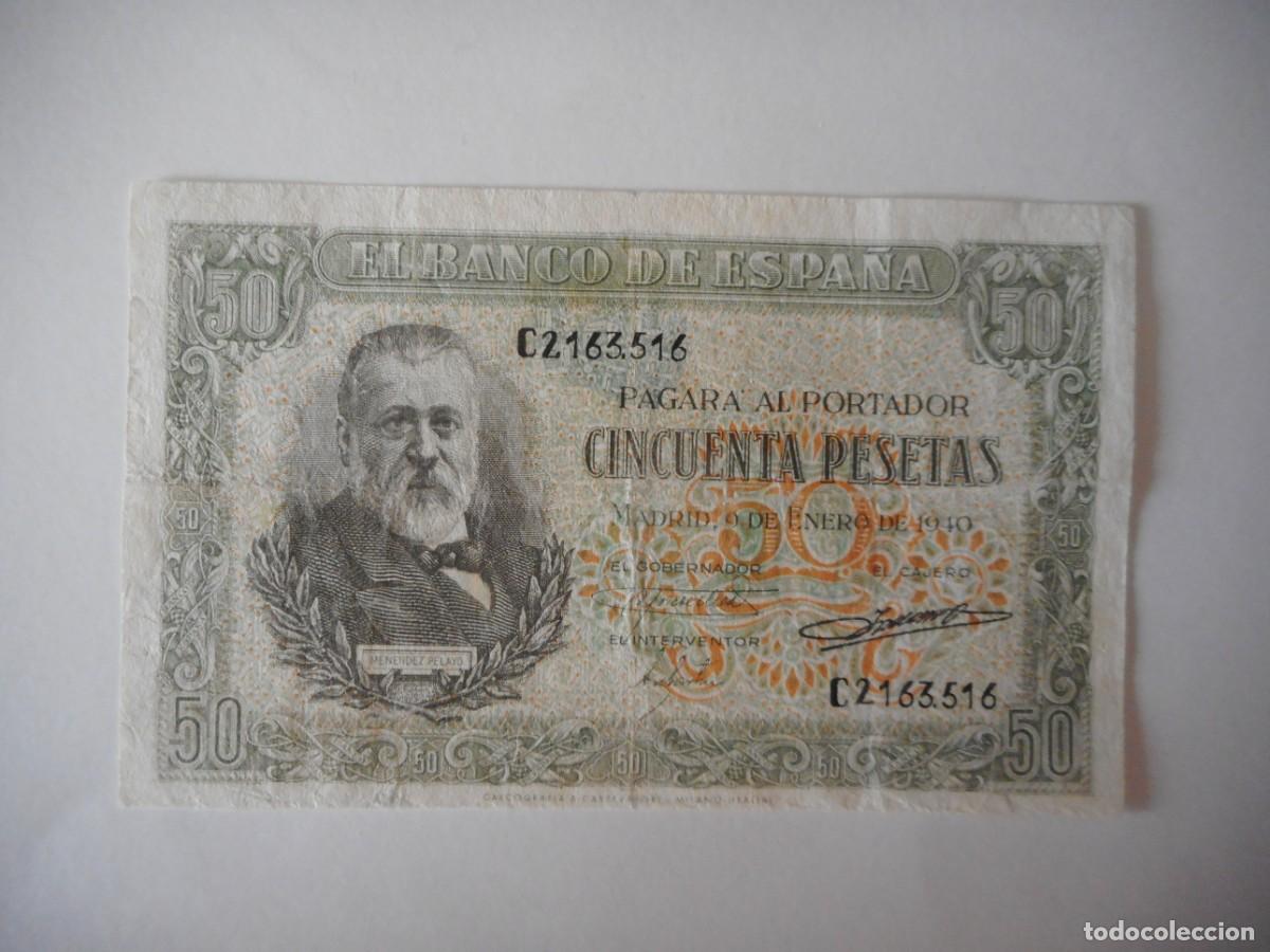 Billetes espa&ntilde;oles: 50 PESETAS ENERO 1940 / BC+ - Foto 1