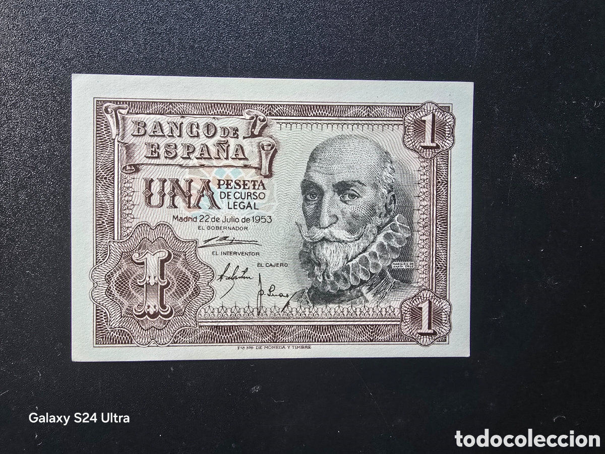 Billetes espa&ntilde;oles: 1 PESETA DE 1953..... SERIE B ......PRECIOSO......ES EL DE LAS FOTOS