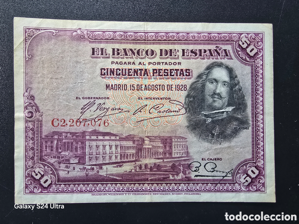 Billetes espa&ntilde;oles: 50 PESETAS DE 1928.... SERIE C .....MUY BONITO .....ES EL DE LAS FOTOS