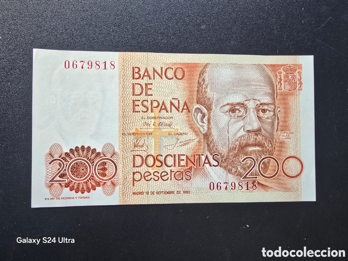 Billetes espa&ntilde;oles: 200 PESETAS DE 1980.....SIN SERIE Y SIN CIRCULAR.....ES EL DE LAS FOTOS