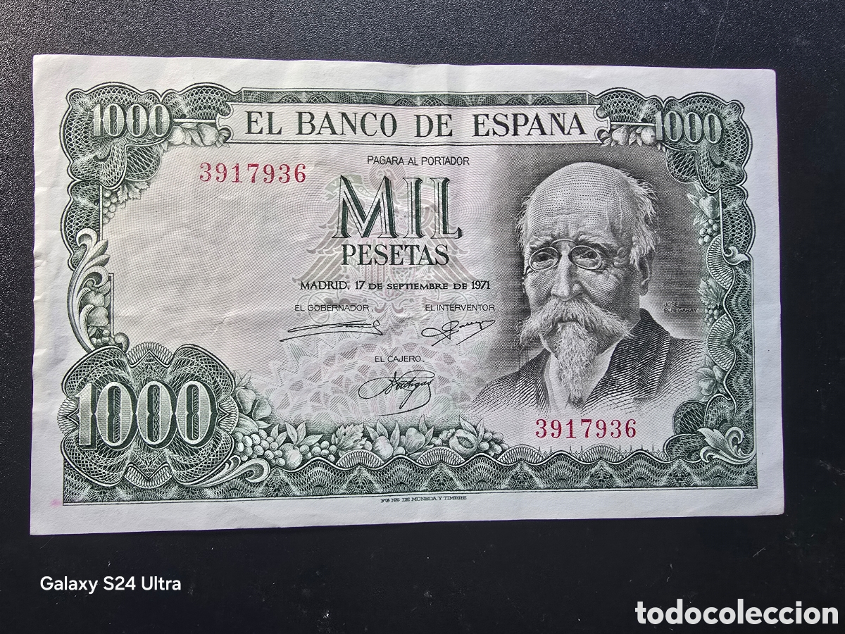 Billetes espa&ntilde;oles: 1000 PESETAS DE 1971.....OJO SIN SERIE .....PRECIOSOY MUY ESCASO....ES EL DE LAS FOTOS