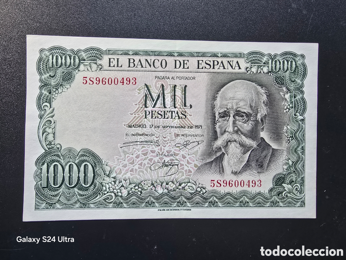 Billetes espa&ntilde;oles: 1000 PESETAS DE 1971..... SERIE 5S .....PRECIOSOY MUY ESCASO....ES EL DE LAS FOTOS