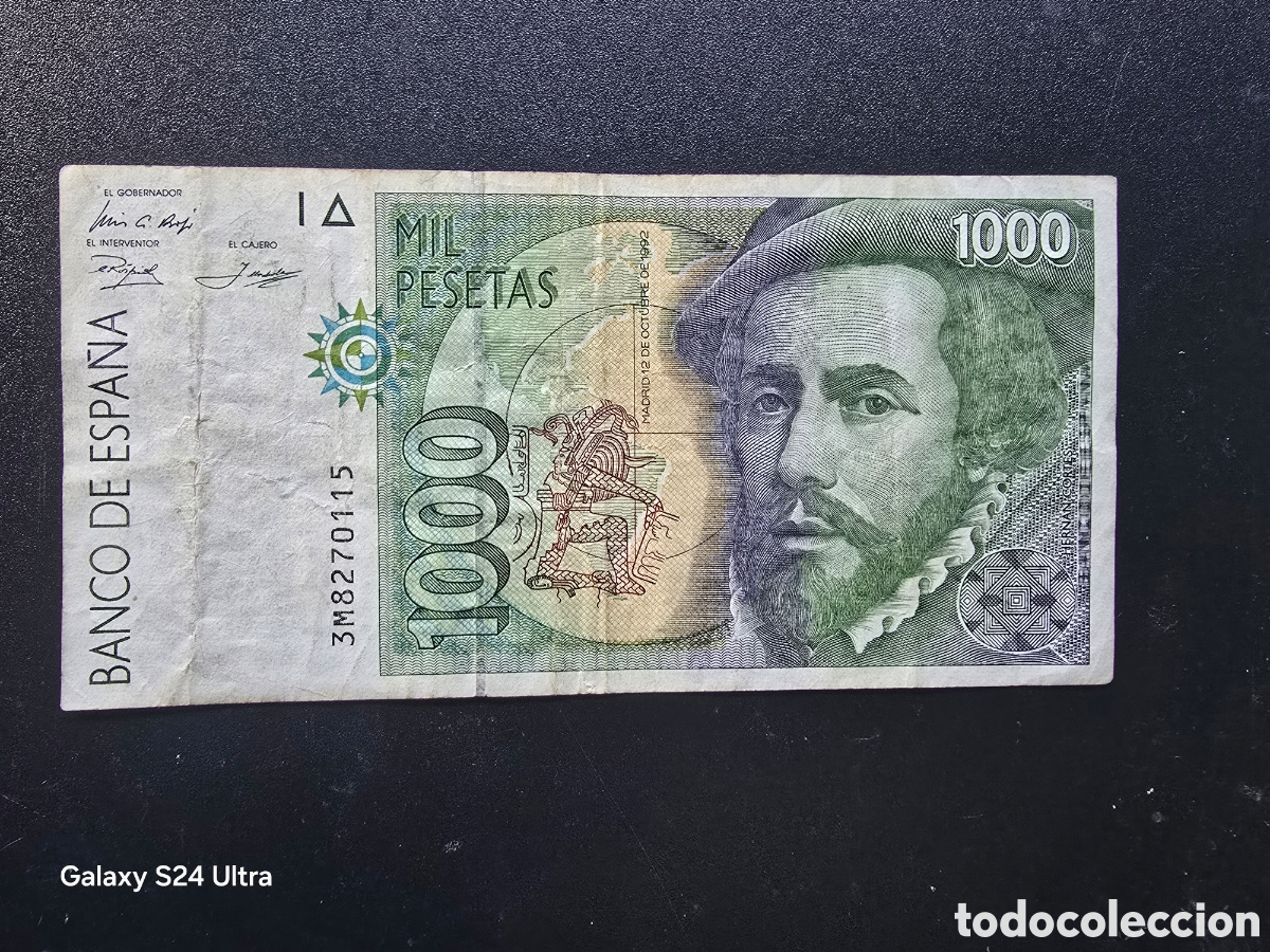 Billetes espa&ntilde;oles: 1000 PESETAS DE 1992.... SERIE 3M....BONITO....ES EL DE LAS FOTOS