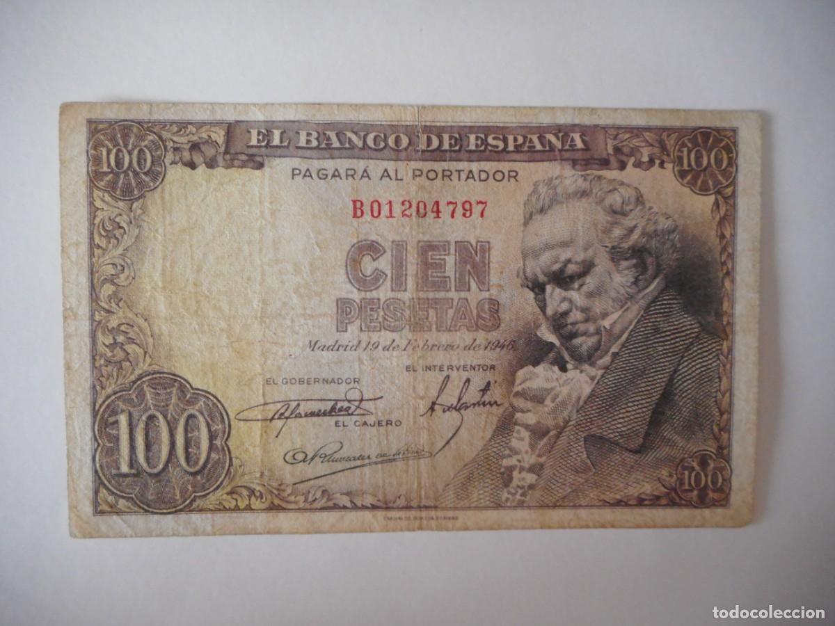 Billetes espa&ntilde;oles: 100 PESETAS FEBRERO 1946 / MBC-