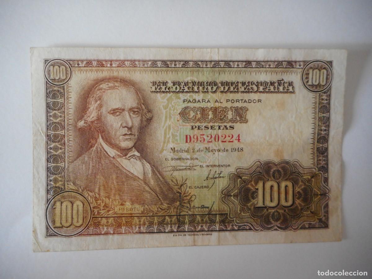 Billetes espa&ntilde;oles: 100 PESETAS MAYO 1948 / MBC