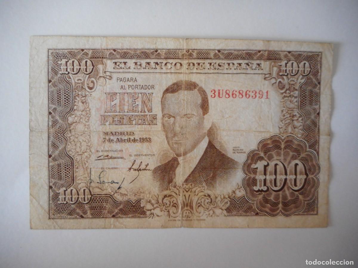 Billetes espa&ntilde;oles: 100 PESETAS ABRIL 1953 / BC