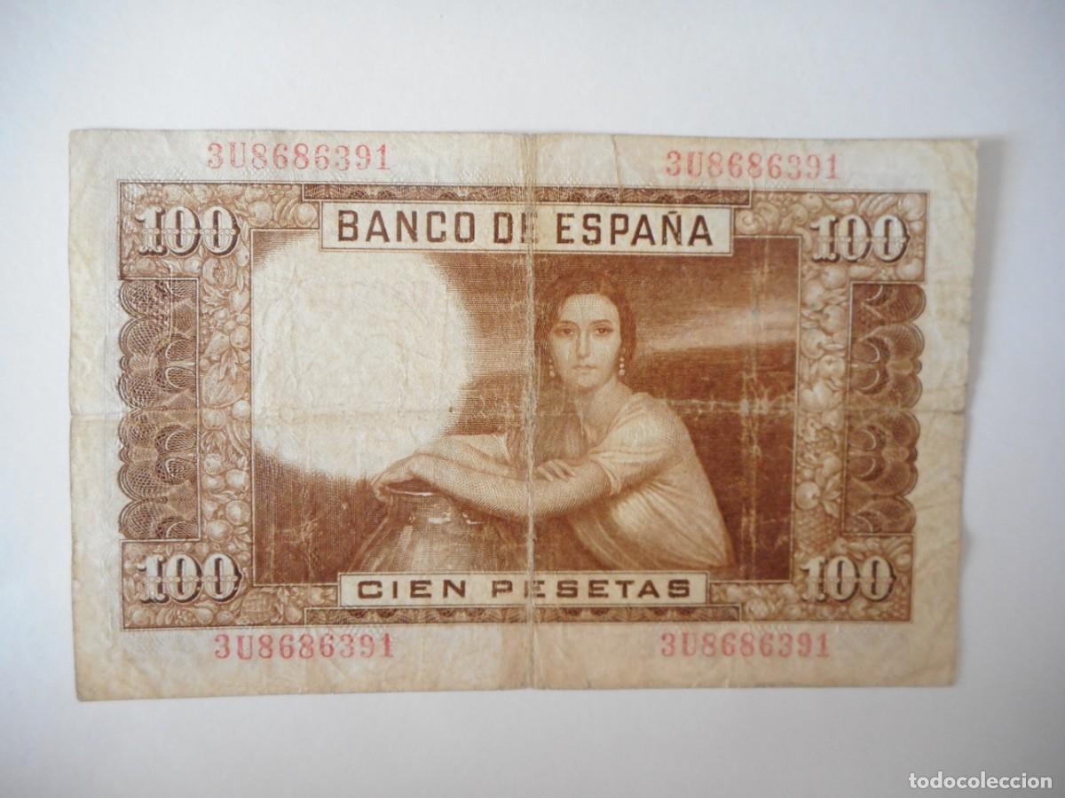 Billetes espa&ntilde;oles: 100 PESETAS ABRIL 1953 / BC - Foto 2