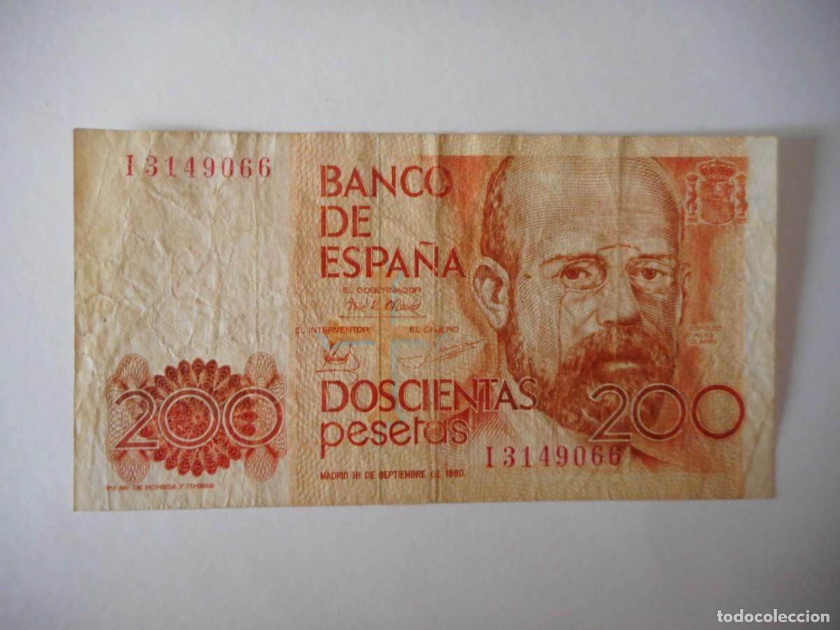 Billetes espa&ntilde;oles: 200 PESETAS SEPTIEMBRE 1980 / MBC-