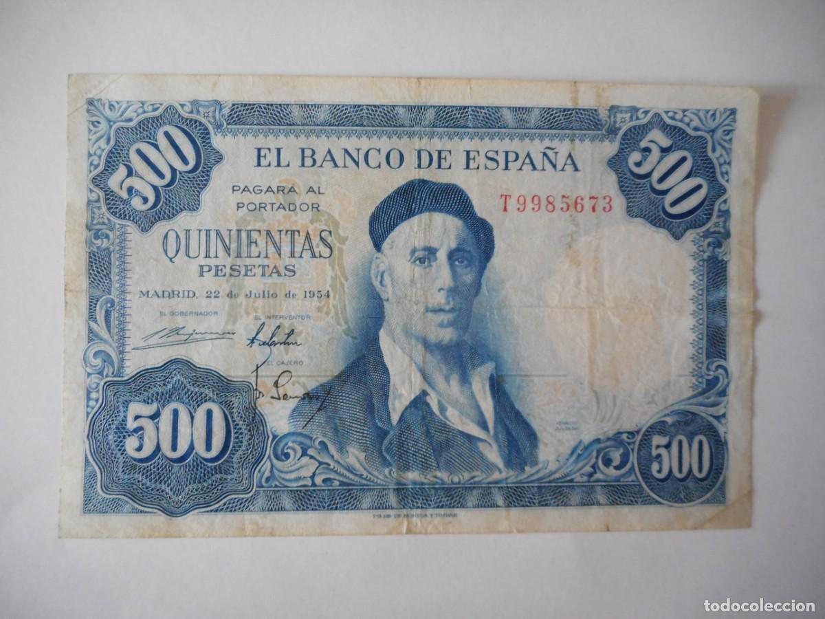 Billetes espa&ntilde;oles: 500 PESETAS JULIO 1954 / MBC-