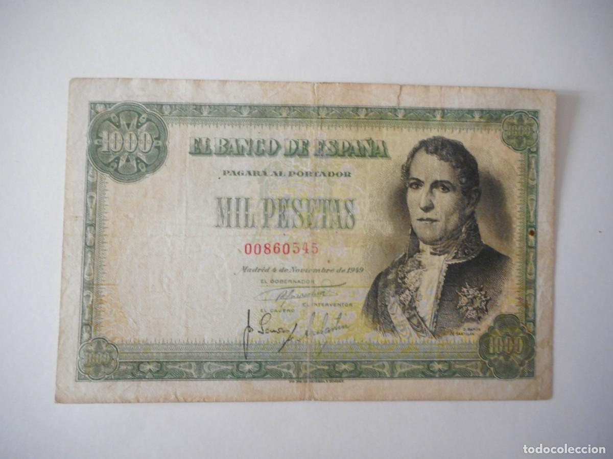 Billetes espa&ntilde;oles: 1000 PESETAS NOVIEMBRE 1949 / MBC++
