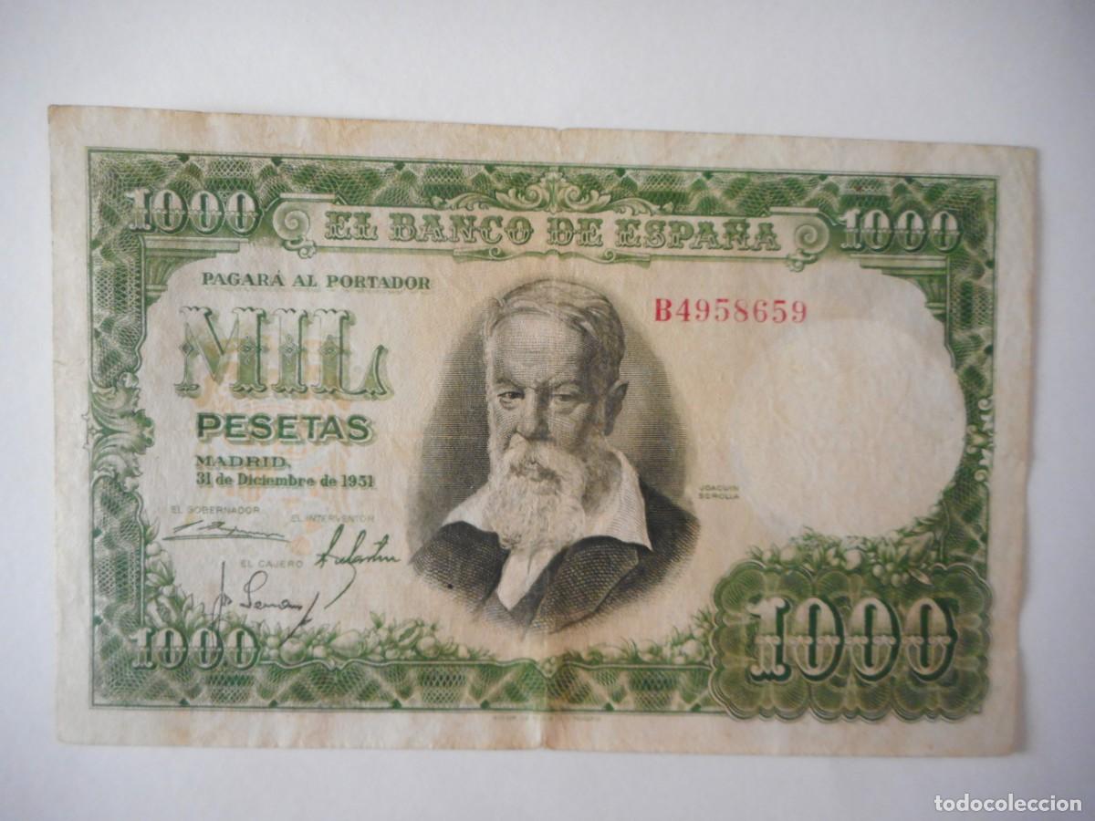 Billetes espa&ntilde;oles: 1000 PESETAS DICIEMBRE 1951 / MBC