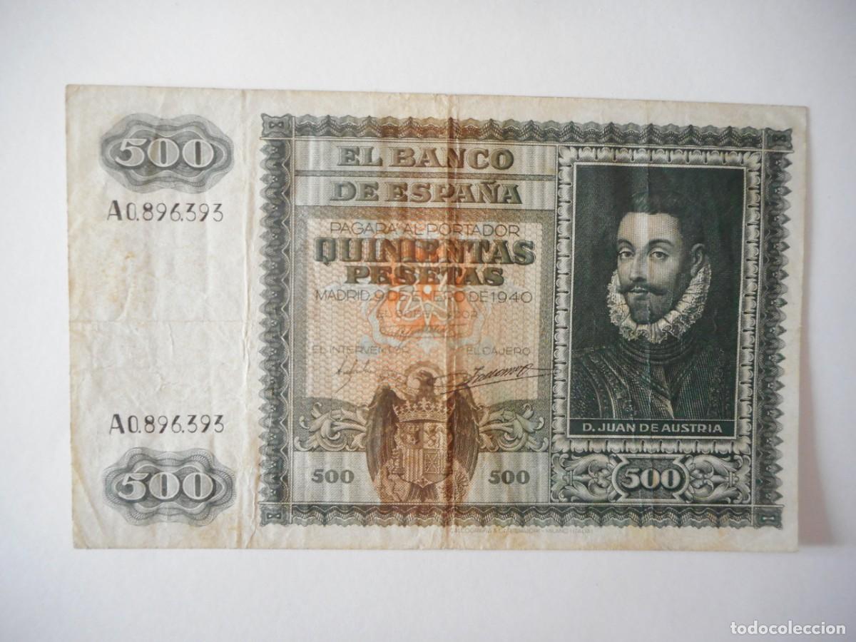 Billetes espa&ntilde;oles: 500 PESETAS ENERO 1940 / MBC