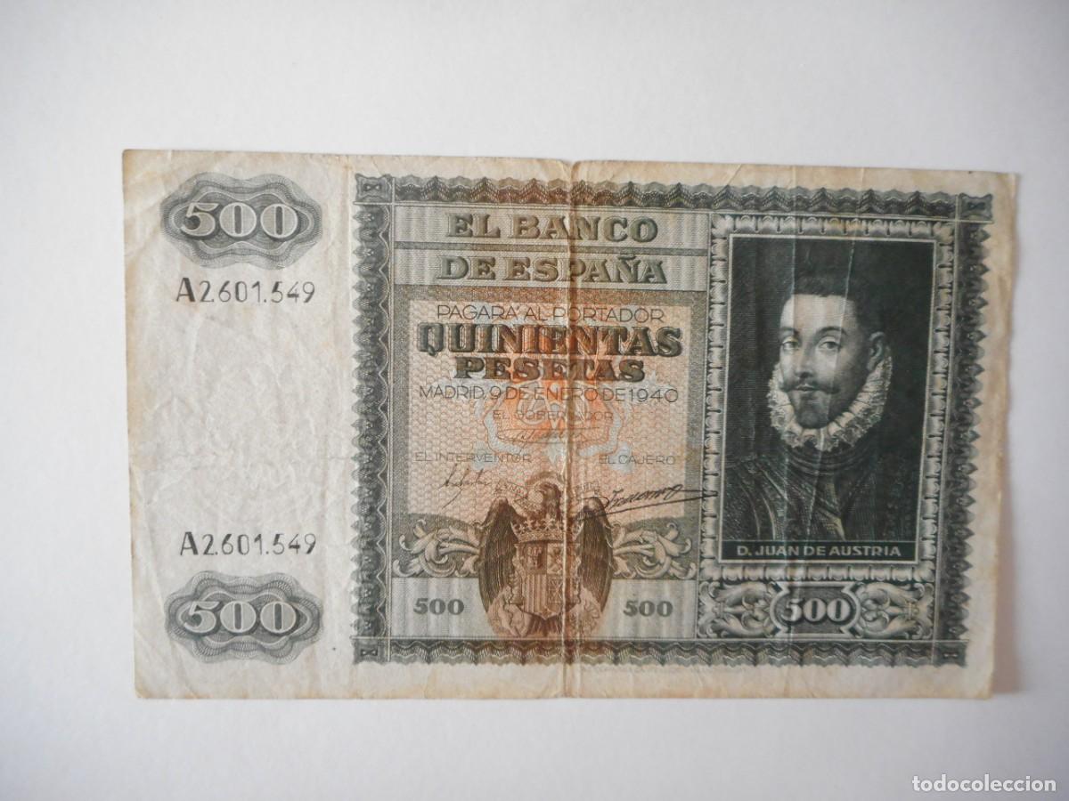 Billetes espa&ntilde;oles: 500 PESETAS ENERO 1940 / MBC-