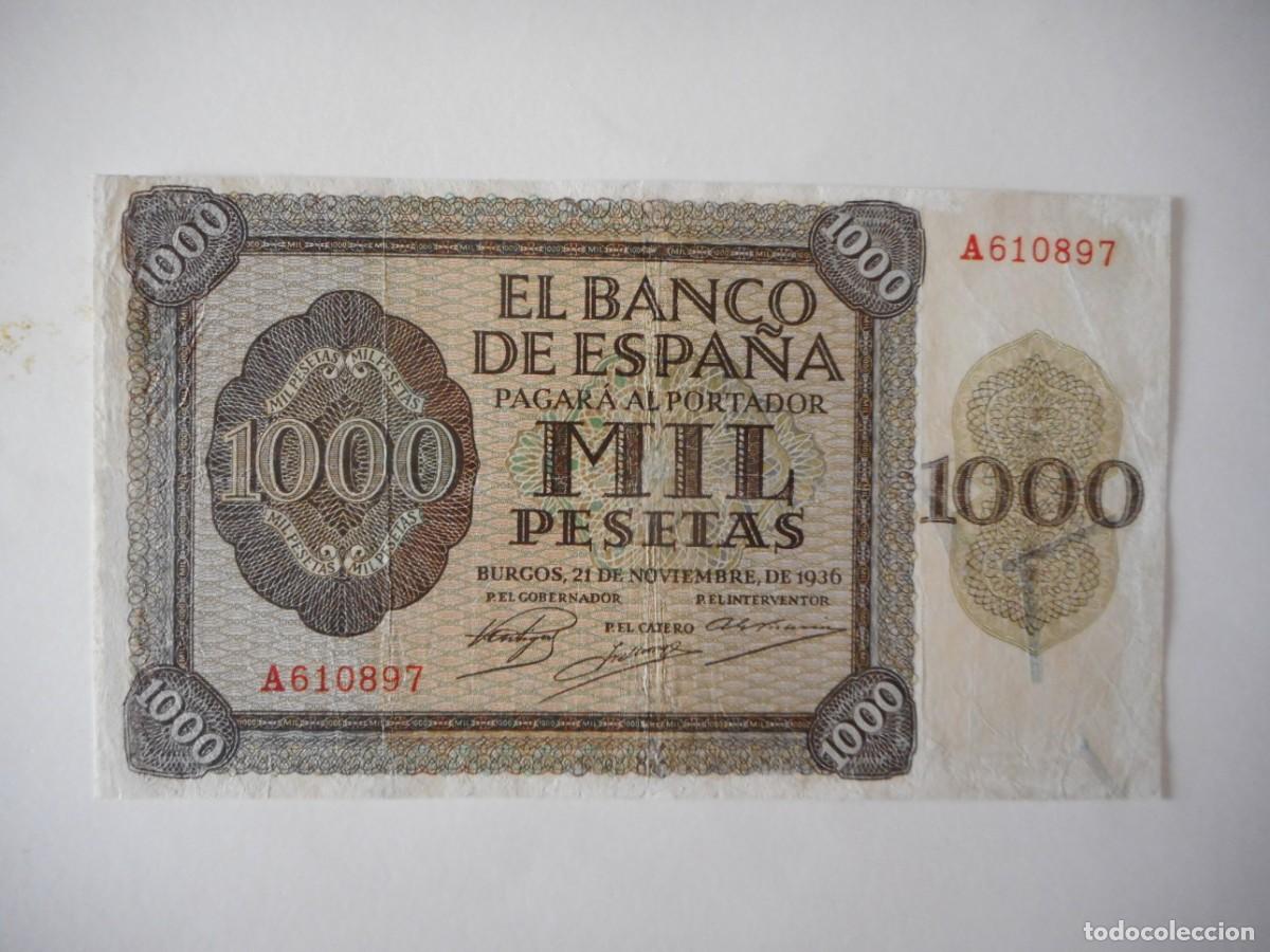 Billetes espa&ntilde;oles: 1000 PESETAS NOVIEMBRE 1936 / MBC++