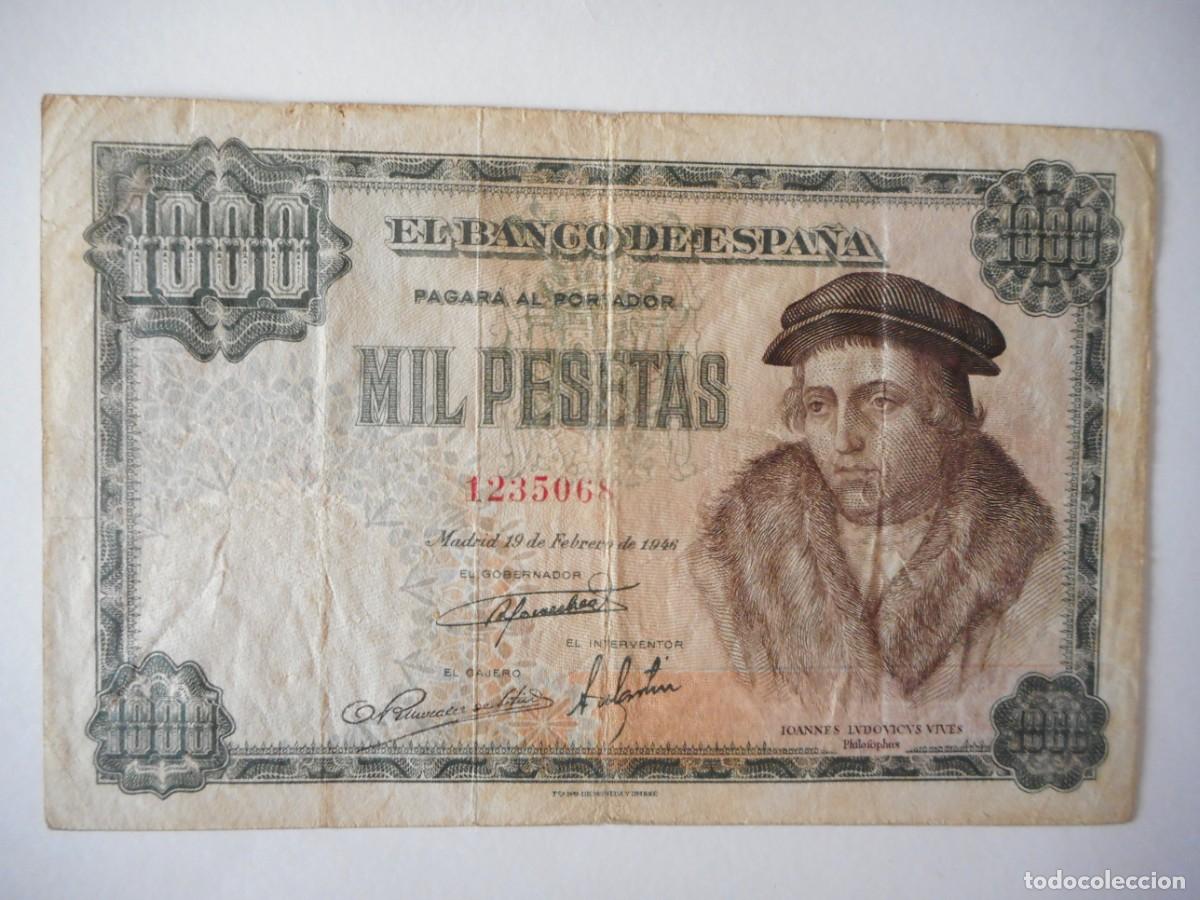 Billetes espa&ntilde;oles: 1000 PESETAS FEBRERO 1946 / MBC-