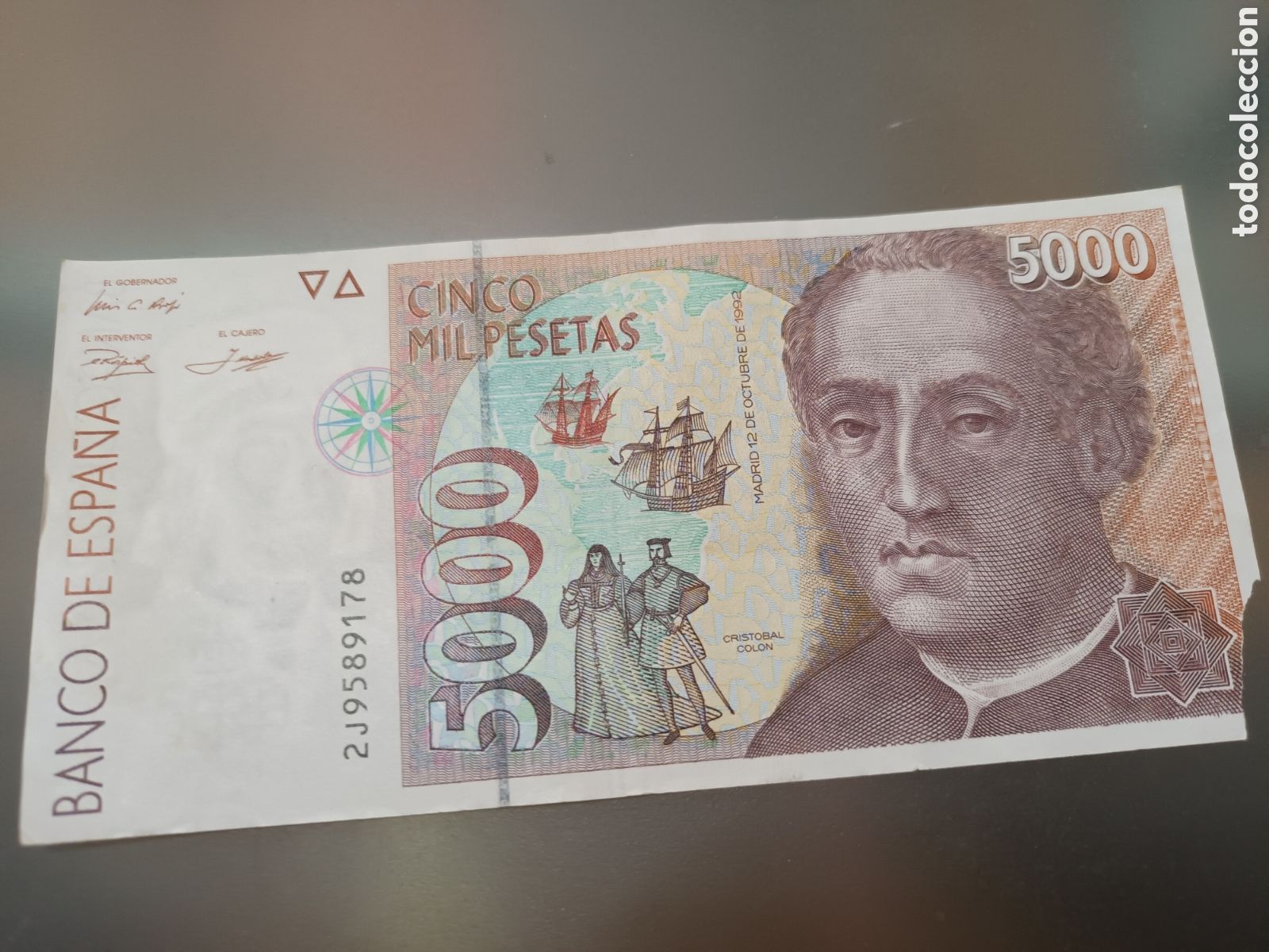 Billetes espa&ntilde;oles: BILLETE DE 5000 PESETAS DE 12 DE OCTUBRE DE 1992