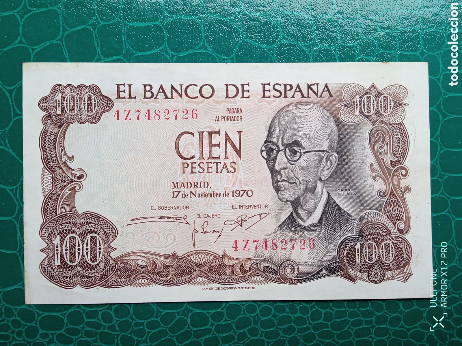 Billetes espa&ntilde;oles: 100 pesetas 1970 - 4Z7482726 - Mbc
