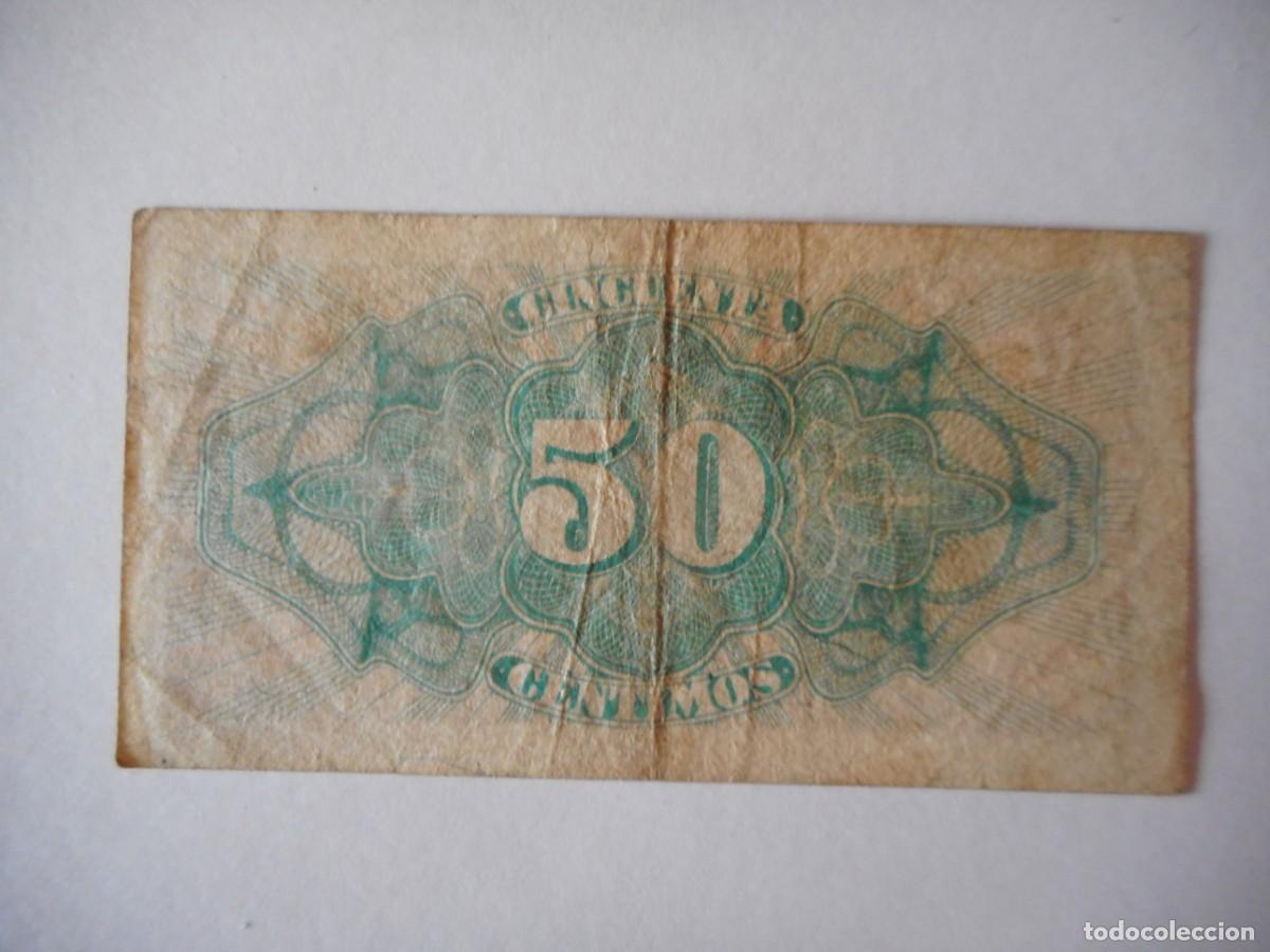 Billetes espa&ntilde;oles: 50 CENTIMOS 1937 / MBC - Foto 2