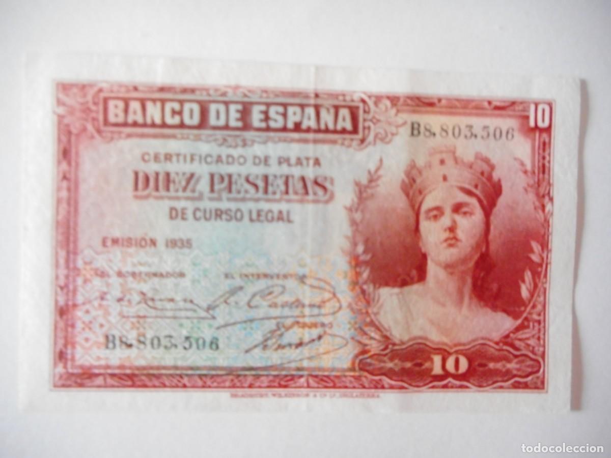 Billetes espa&ntilde;oles: 10 PESETAS 1935 / EBC/EBC+
