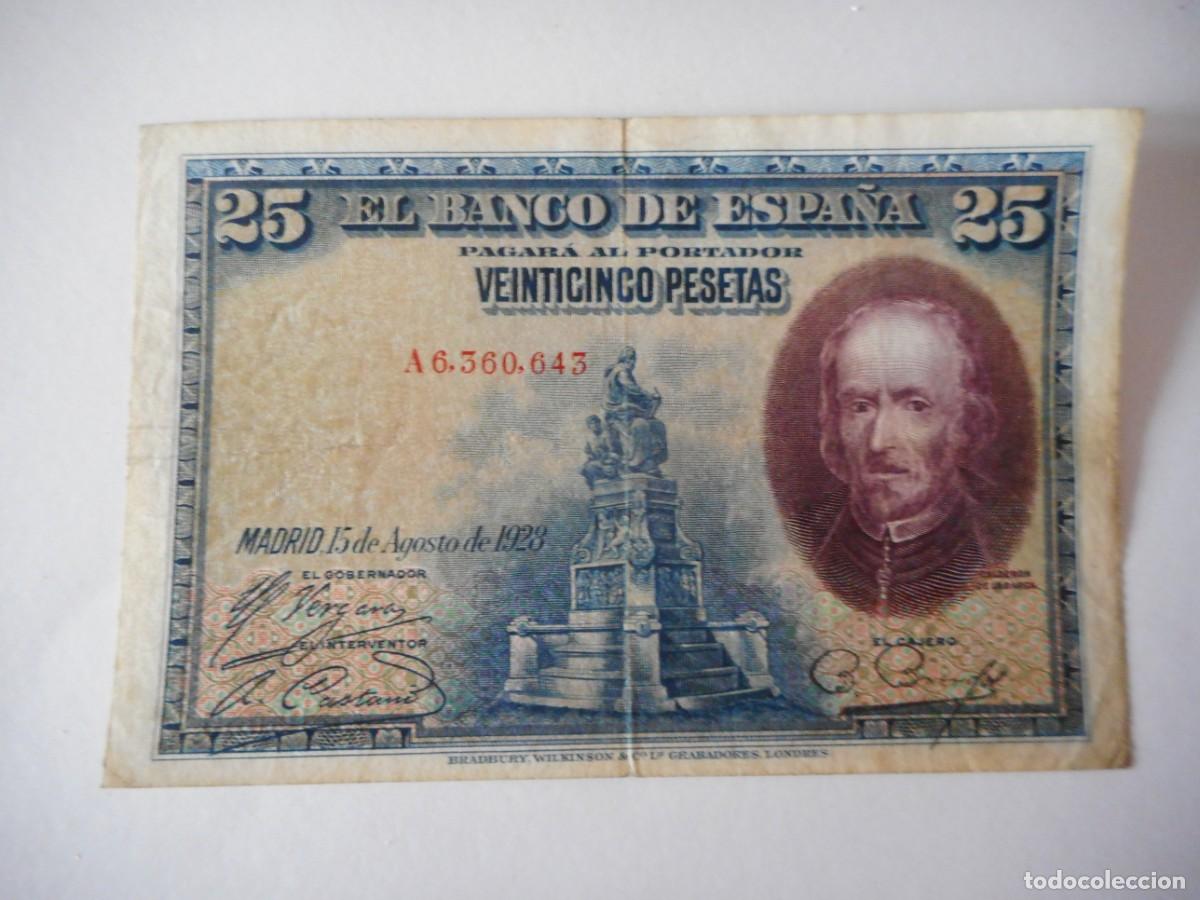 Billetes espa&ntilde;oles: 25 PESETAS 1928 / MBC