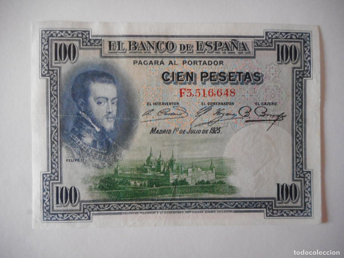Billetes espa&ntilde;oles: 100 PESETAS JULIO 1925 / MBC+
